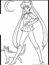 Coloring Sailor Pages Mars Moon Comments sketch template