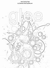 Glee Colouring sketch template