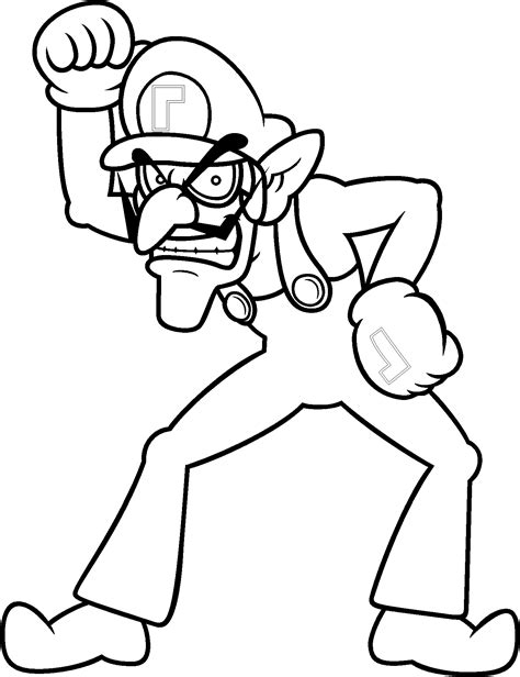 waluigi coloring  blistinaorgin  deviantart