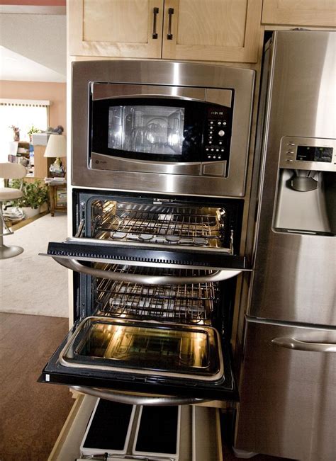 double oven  convection microwave   cabinet outdoor kitchen appliances kitchen design