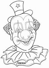 Clowns Scary Circus sketch template