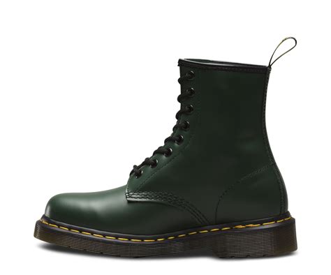 dr martens  smooth leather lace  boots  green smooth neon
