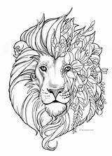Lion Mandala Coloring Adults Choose Board sketch template