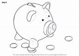 Bank Piggy Draw Drawing Step Objects Everyday Necessary Improvements Finish Make Tutorials Drawingtutorials101 sketch template