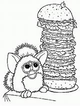 Coloring Burger Pages Cheeseburger Hamburger Furby Printable Comments Getdrawings Getcolorings Coloringhome sketch template
