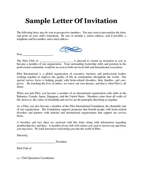 write  formal invitation letter  meeting cover letter