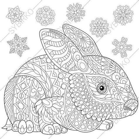 coloring pages easter bunny rabbit animal adult coloring pages