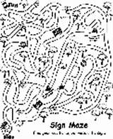 Maze Desert Sign Coloring Neighborhood Map Pages Crayola Au sketch template
