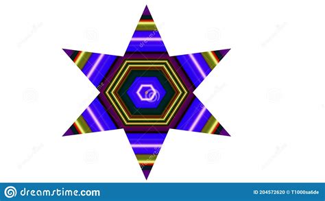 pointed star  varying patterns stock illustration