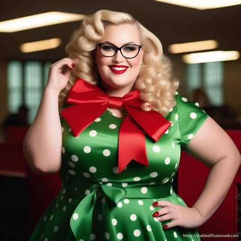 Bbw Secretary Green Polka Dots Silk 55 By Businessbbw On Deviantart