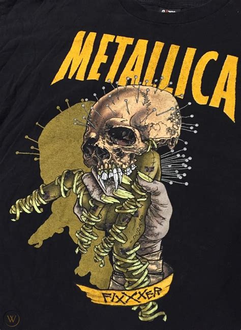 Rare Vintage Metallica Fixxxer Concert Rock T Shirt Size