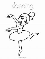 Coloring Dancing Ballerina Outline Tracing Built California Usa Twistynoodle Noodle Change Template sketch template