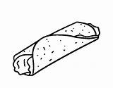 Wrap Coloring Colorear Dibujos Pintar Mexicana Coloringcrew Bread Cdn5 Baguette Loaf Food sketch template