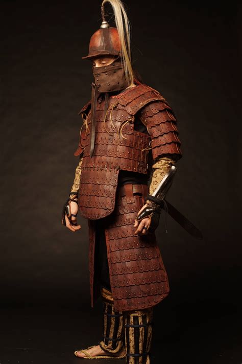 medieval mongol leather armor kit armor costume tatar armor etsy