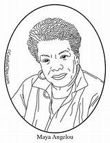 Maya Angelou Coloring Clip Poster Mini Cordial Clips Printable Pages Getdrawings Getcolorings sketch template