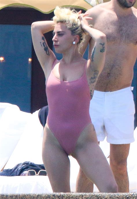 Lady Gaga Shows Off Tiny Pink Swimsuit In Mexico Amid