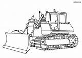 Bagger Planierraupe Bulldozer Malvorlage Fahrzeuge Excavator Schwere Malvorlagen Digger Backhoe Raupenbagger sketch template