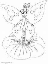 Coloring Butterfly Pages Fairy Printable Print Insect sketch template