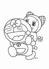 Doraemon Mewarnai Dorami Sapu Terbang Naik sketch template