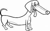 Dog Coloring Dachshund Cartoon Pages Drawing Weenie Adults Mean Book Illustration Weiner Stock Clipartmag Vector Sheets Cute Getdrawings Izakowski 123rf sketch template