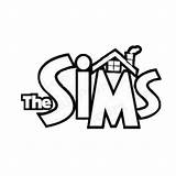 Sims Logo Logos 1728 Famous Vinyl Decal Sticker Decalsplanet sketch template