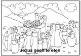 Jezus Eten Van Kleurplaten Geeft Te Nl Categorie Bijbel sketch template
