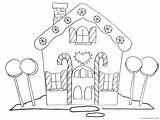 Gingerbread Coloring House Pages Printable Coloring4free Related Posts sketch template