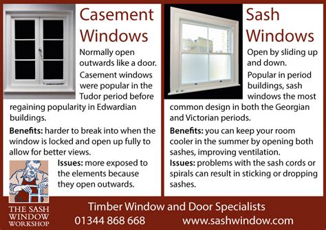 difference  sash windows  casement windows