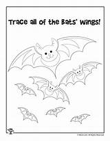 Halloween Tracing Worksheets Worksheet Preschool Trace Bats Kids Activities Printables Matching Cutting Print sketch template