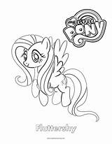 Coloring Fluttershy Little Pony Pages Mlp Color Getcolorings sketch template