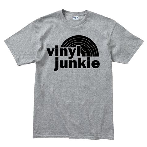 record album new 12 inch vinyl junkie lp retro t shirt fashion logo