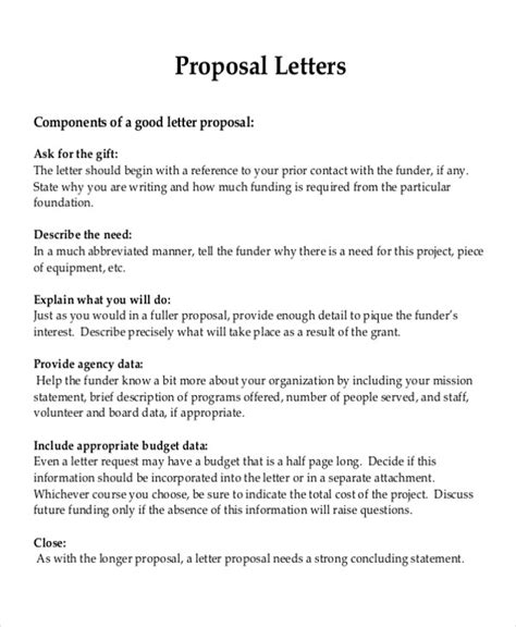 proposal letter