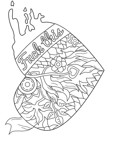 printable swear word coloring pages  adults  jermainetugibson