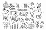 Knitting Vector Hand Drawn Creativemarket Bullet Strick Creative Market Draw sketch template