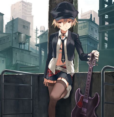 anime anime girls guitar punk wallpapers hd desktop  mobile