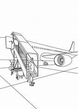 Avion Colorear Escalera Flugzeug Aerei Malvorlage Aeropuerto Pianetabambini Stampare Escaleras Aereo sketch template