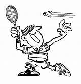 Badminton Coloriage Dessin Joueur Volant Imprimer Coloriages Coloriageetdessins sketch template