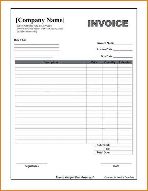 bill format  excel  downloadfree invoice form  invoice