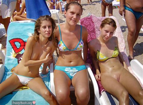 3 girlfriends on beach one bottomless nude girls pictures