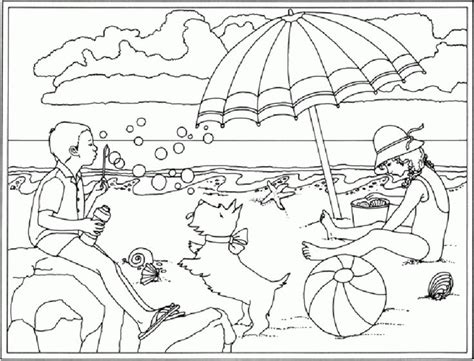 beach coloring pages idea   summer coloring pages beach
