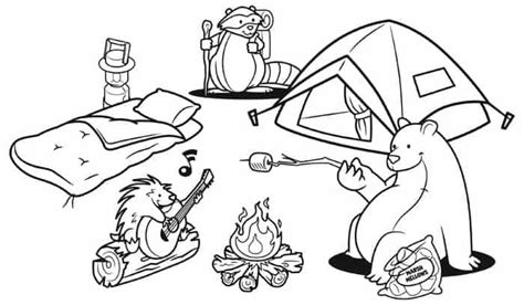 camping coloring pages  preschoolers camping coloring pages