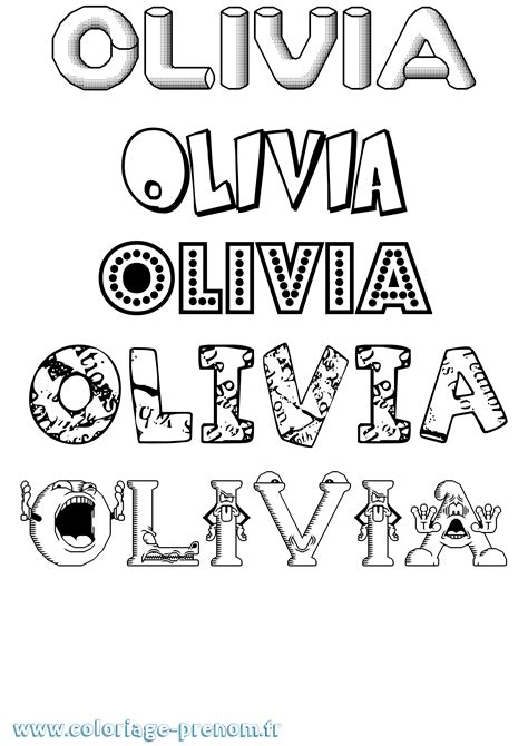 coloriage du prenom olivia  imprimer ou telecharger facilement