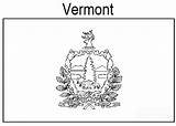 Vermont Flag State Coloring Geography sketch template