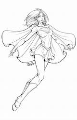 Superwoman Pages Colouring Getcolorings Coloring Supergirl sketch template