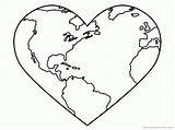 Earth Coloring Pages Printable Recycle Clipart Heart Globe Recycling Clip Reuse Reduce Kids Sheet Cliparts Colouring Planet Bin Logo Print sketch template