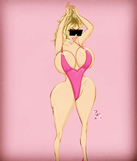 Rule 34 Bimbo Blonde Hair Busty Candy Charms Marquisxcx Pinup
