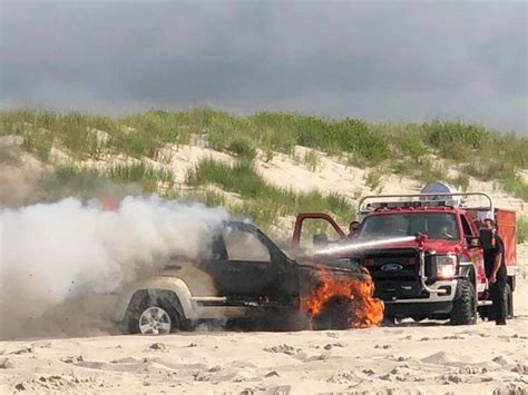 Video Suv Destroyed In Brigantine Beach Blaze Galloway Nj Patch