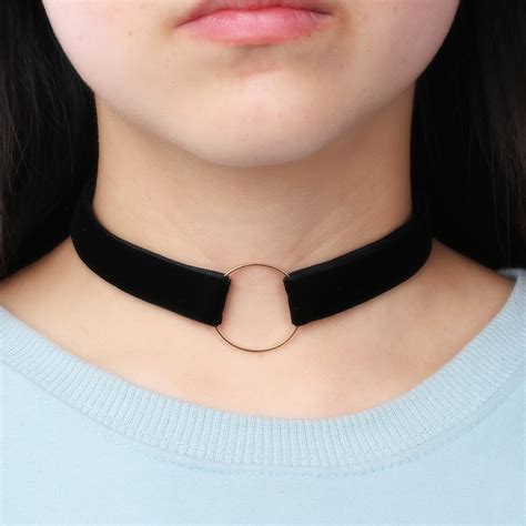 pc  hote sale simple black velvet choker necklace  women