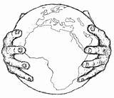 Hands Holding Earth Hand Drawing Draw Getdrawings Deviantart Identity sketch template