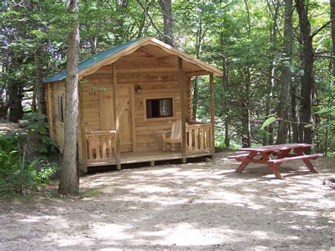 maine cabin rentals wooded meadowbrook camping area
